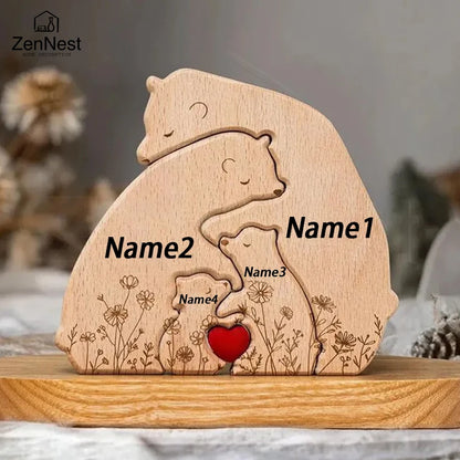 Little Bear Family Personalized Name Puzzles