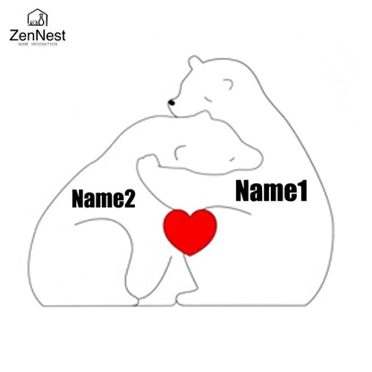 Little Bear Family Personalized Name Puzzles