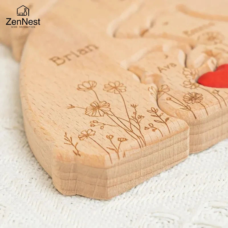 Little Bear Family Personalized Name Puzzles