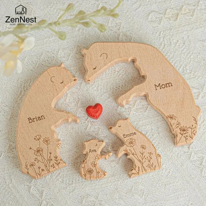 Little Bear Family Personalized Name Puzzles