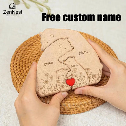 Little Bear Family Personalized Name Puzzles
