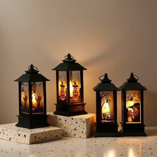 LED Pumpkin Ghost Lantern