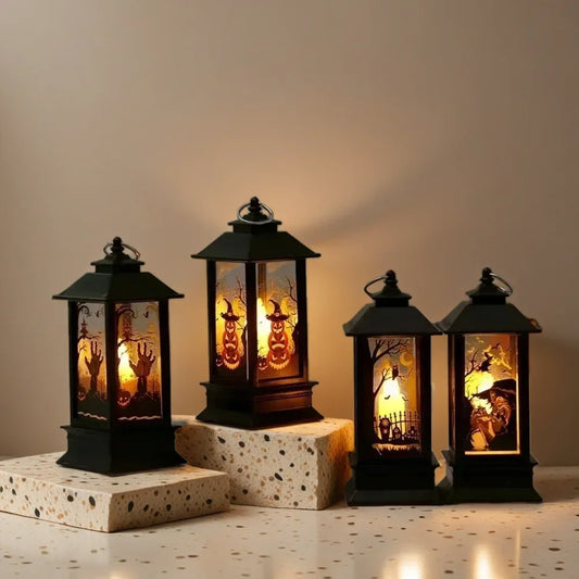 LED Pumpkin Ghost Lantern